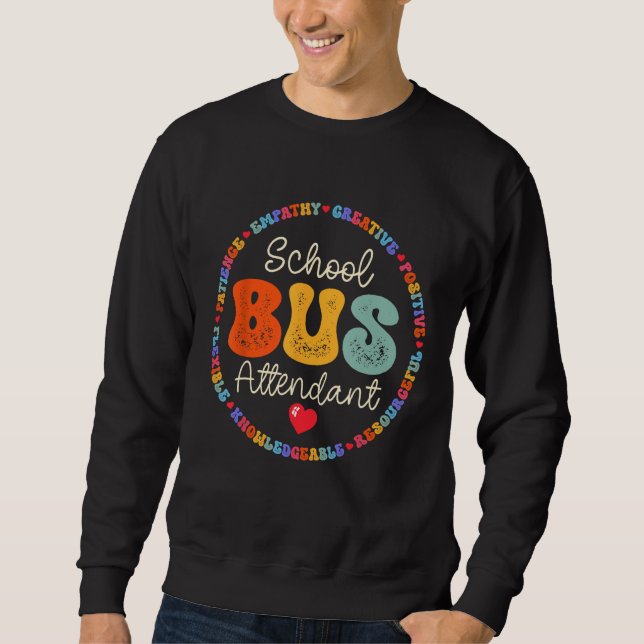 Sweatshirt Équipe d'agents d'autobus scolaire qui effectue de (Devant)