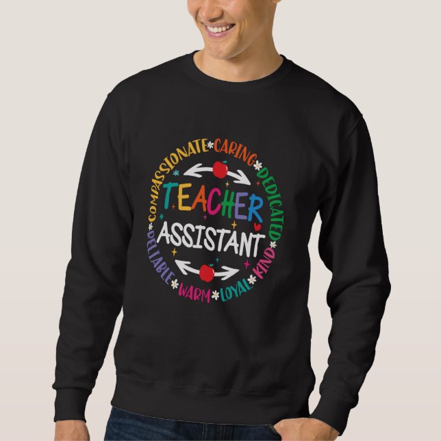 Sweatshirt Équipe d'aide enseignant Retour à l'école maternel (Devant)