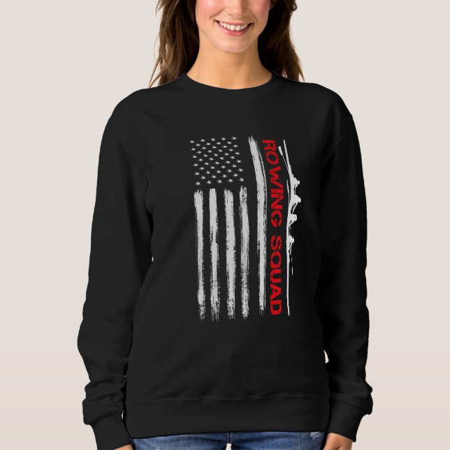 Sweatshirt Équipe d'aviron USA Drapeau Américain Rangée Équip (Devant)