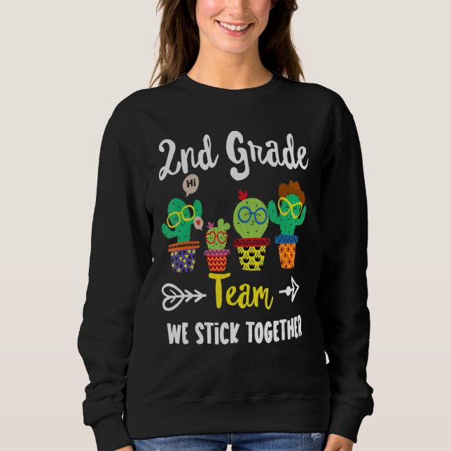 Sweatshirt Équipe de 2e année Cactus Équipe de 2e année Équip (Devant)