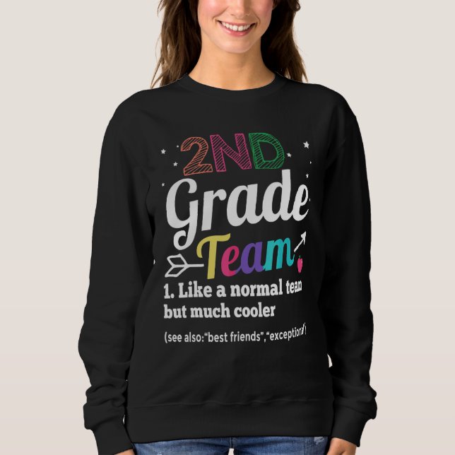 Sweatshirt Équipe de 2e année comme une équipe normale mais b (Devant)