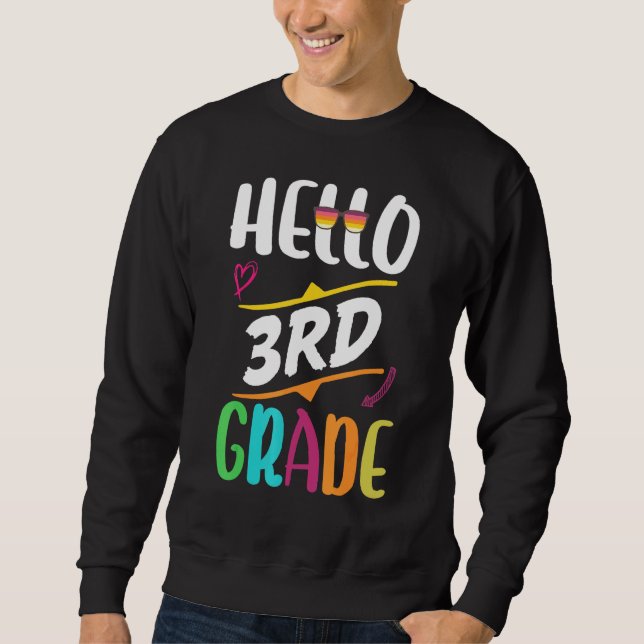 Sweatshirt Équipe de 3e année Bonjour enseignant de 3e année  (Devant)