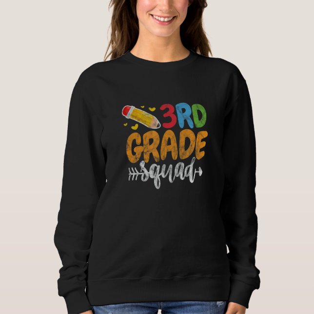 Sweatshirt Équipe de 3e année Disques de crayon pour élèves d (Devant)