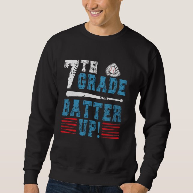 Sweatshirt Équipe de baseball de 7e année Retour à l'école 7e (Devant)