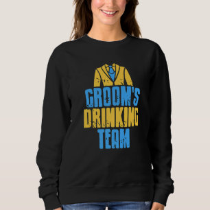 Sweatshirt Équipe de boisson du marié Rétro drôle de cadeau d