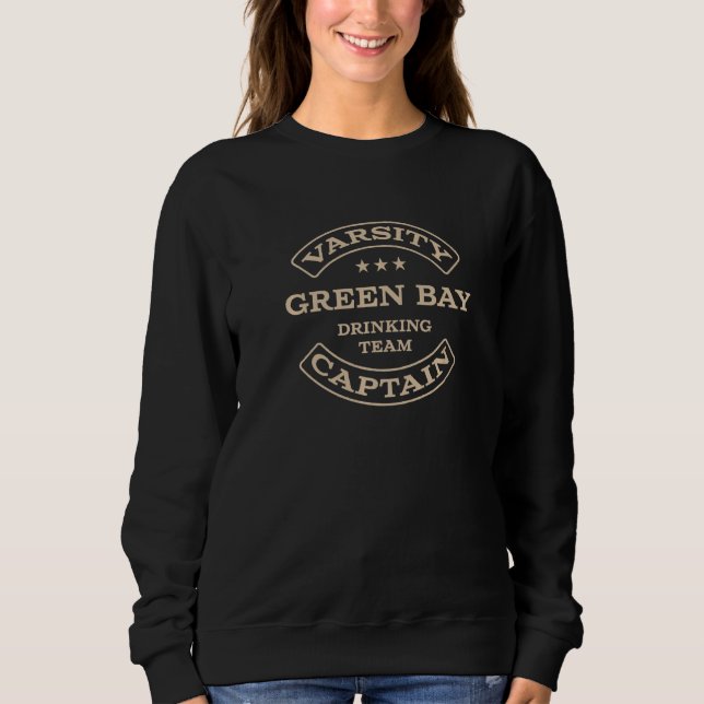 Sweatshirt Équipe de boissons de Green Bay Capitaine Wisconsi (Devant)