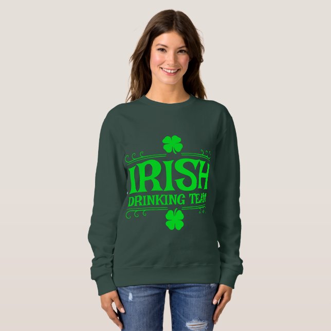 Sweatshirt Équipe de buveurs irlandais (Devant entier)