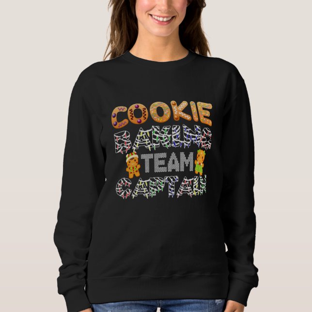 Sweatshirt Équipe de Cookie Baking Capitaine Gingerbread Chri (Devant)