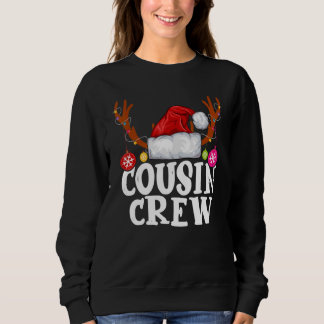 Sweatshirt Équipe de cousin de Noël Chapeau de Père Noël Renn