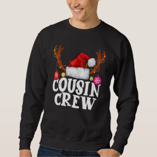 Sweatshirt Équipe de cousin de Noël Chapeau de Père Noël Renn
