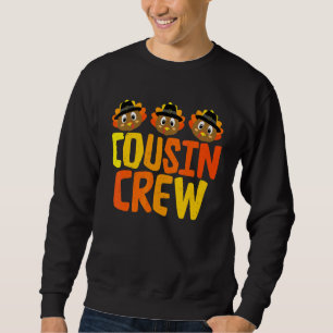 Sweatshirt Équipe de cousins de Thanksgiving Dinde Cousin Enf