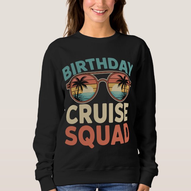 Sweatshirt Équipe de croisière d'anniversaire rétro 2026 - Co (Devant)