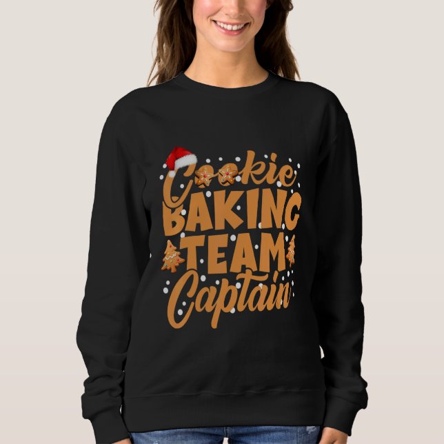 Sweatshirt Équipe de cuisson des biscuits Capitaine Gingerbre (Devant)