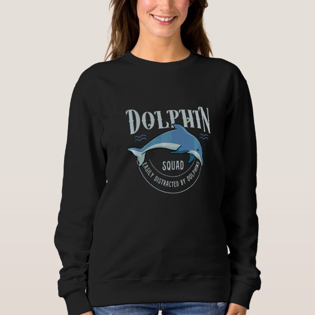 Sweatshirt Équipe de dauphins animal marin mignon dauphin   (Devant)