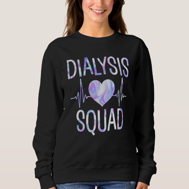 Sweatshirt Équipe de dialyse Néphrologie drôle Hémodialyse Te (Devant)