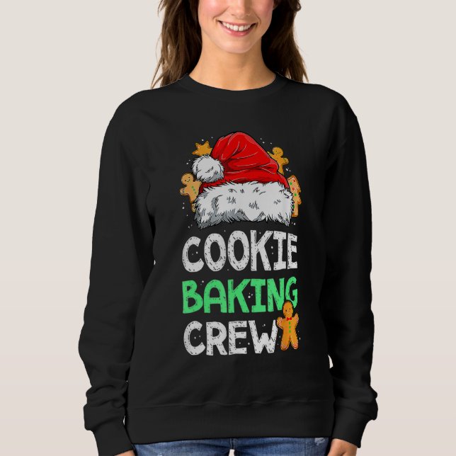 Sweatshirt Équipe de fabrication de biscuits de Noël en famil (Devant)
