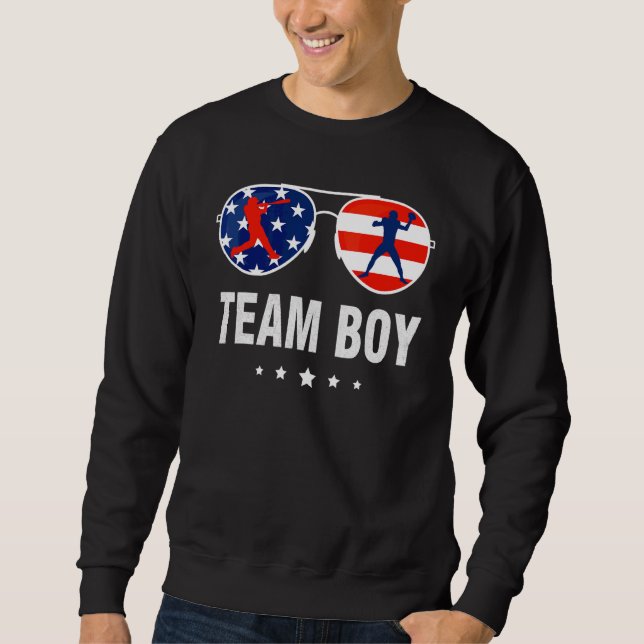 Sweatshirt Équipe de fête de révélation de sexe garçon avec l (Devant)
