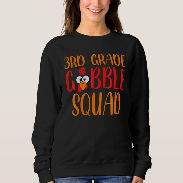 Sweatshirt Équipe de gobeleurs de 3e année  Enseignant de Tha (Devant)
