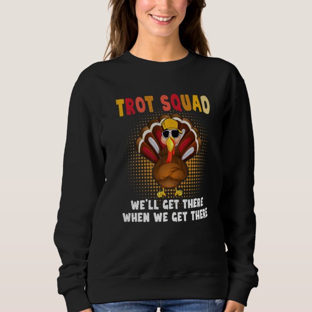 Sweatshirt Équipe de jogging de Thanksgiving en tenue de cour (Devant)