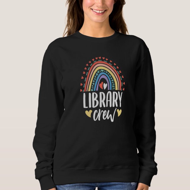 Sweatshirt Équipe de la bibliothèque lisant & animal (Devant)