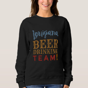 Sweatshirt Équipe de la bière de Louisiane style Vintage