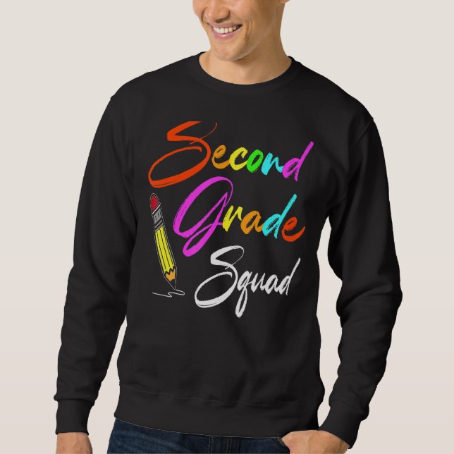 Sweatshirt Équipe de la deuxième année 2e année Retour à l'éc (Devant)