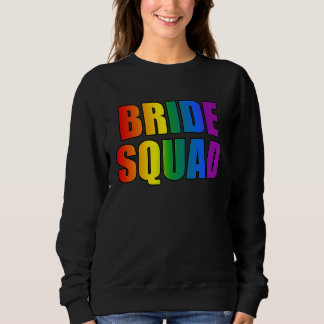 Sweatshirt Équipe de la mariée arc-en-ciel lesbienne LGBT mar