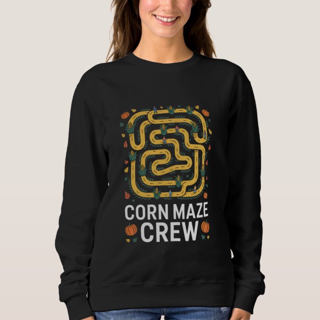 Sweatshirt Équipe de labyrinthe de maïs Producteur de maïs (Devant)