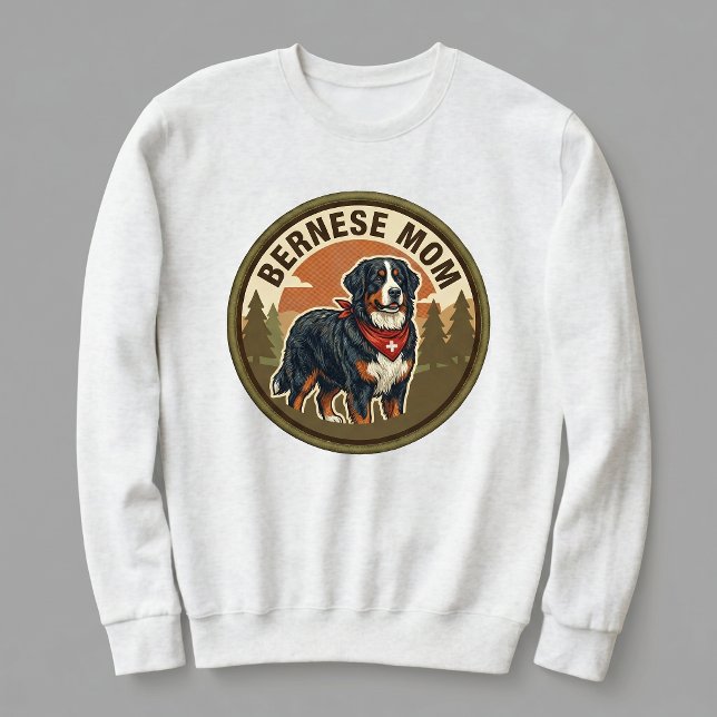 Sweatshirt Équipe de maman bernoise Col ras du cou Cadeau de  (Créateur téléchargé)
