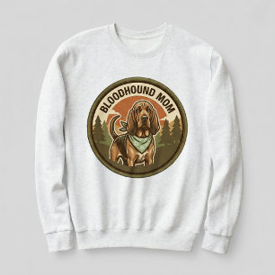 Sweatshirt Équipe de maman Bloodhound Col ras du cou Cadeau d