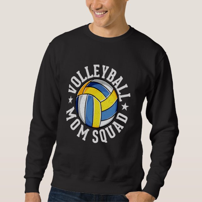 Sweatshirt Équipe de maman de volley-ball (Devant)