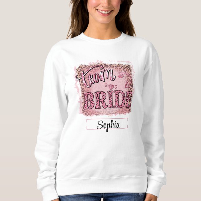 Sweatshirt Équipe de mariée de conception personnalisée féroc (Devant)