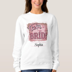 Sweatshirt Équipe de mariée design personnalisé féroce et amu