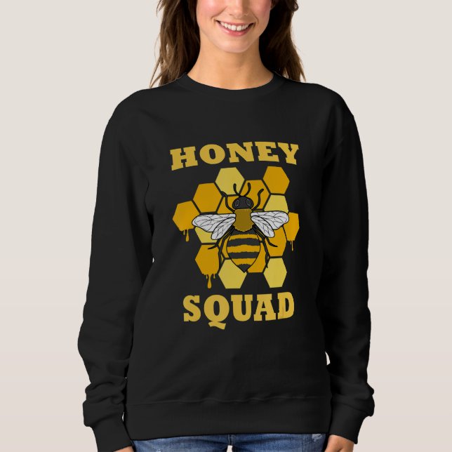 Sweatshirt Équipe de miel Abeilles Faune Bonbon naturel (Devant)