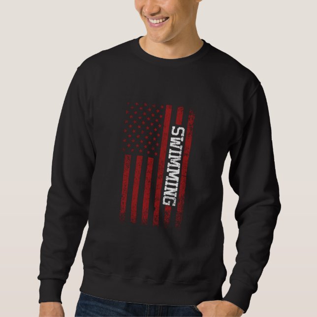 Sweatshirt Équipe de natation américaine de compétiteurs nage (Devant)