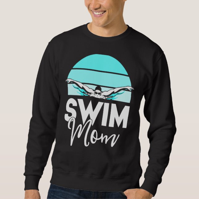 Sweatshirt Équipe de natation Chemise Maman Mère École de nat (Devant)