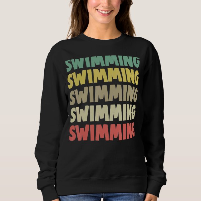 Sweatshirt Équipe de natation Compétitivité nage (Devant)