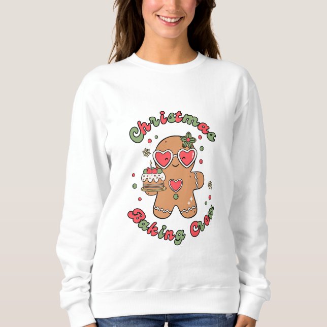 Sweatshirt Équipe de pâtisserie de Noël  (Devant)