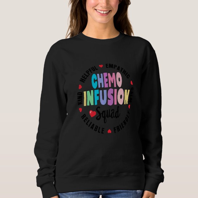 Sweatshirt Équipe de perfusion chimio Future infirmière en on (Devant)
