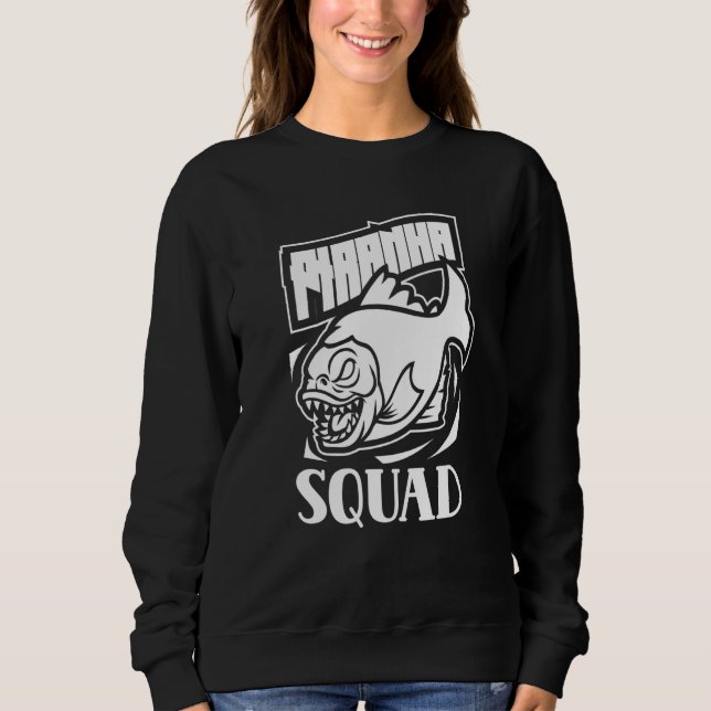 Sweatshirt Équipe de piranhas Piranhas rétro Poisson (Devant)