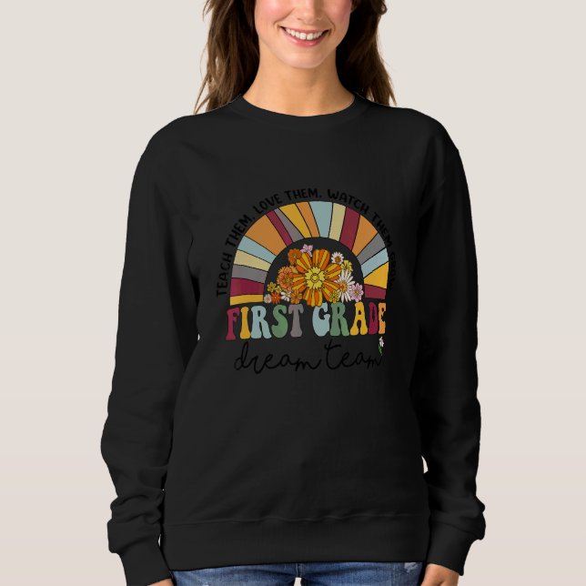Sweatshirt Équipe de rêve de première année Arc-en-ciel Bienv (Devant)