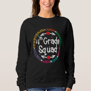 Sweatshirt Équipe de rêve d'enseignant de 4e année Retour à l