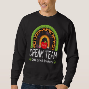 Sweatshirt Équipe de rêve Enseignants de 2e année Boho Rainbo