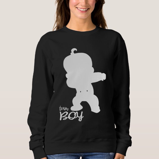Sweatshirt Équipe de révélation de genre Garçon mou Dabbing B (Devant)