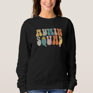 Sweatshirt Équipe de secrétariat scolaire rétro groovy