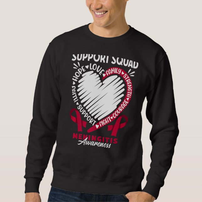 Sweatshirt Équipe de soutien I Méningite bactérienne virale S (Devant)