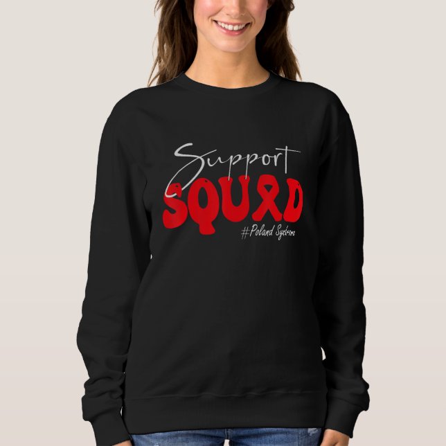 Sweatshirt Équipe de soutien Pologne Ruban Rouge de sensibili (Devant)