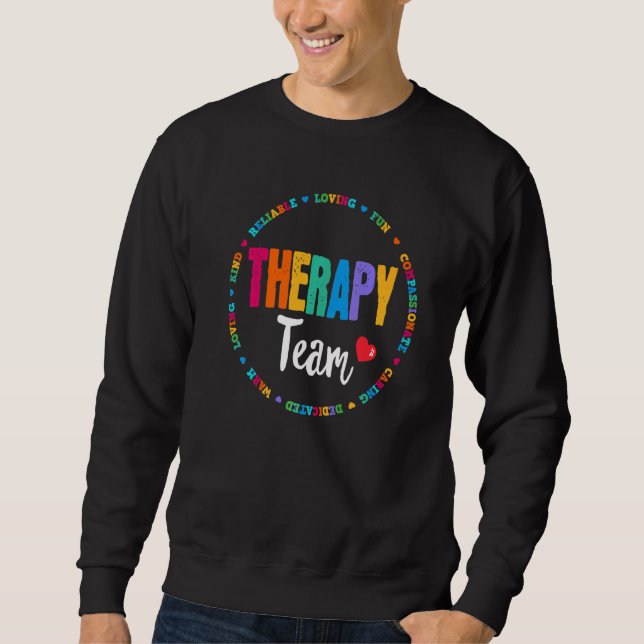 Sweatshirt Équipe De Thérapie Pt Ot Physique (Devant)