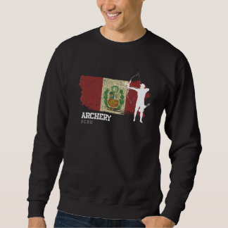 Sweatshirt Équipe de tir à l'arc du Pérou Sports Drapeau péru