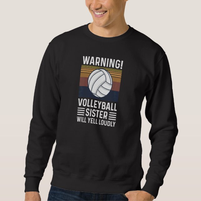 Sweatshirt Équipe De Volley-Ball Féminine Pour Une Soeur De V (Devant)